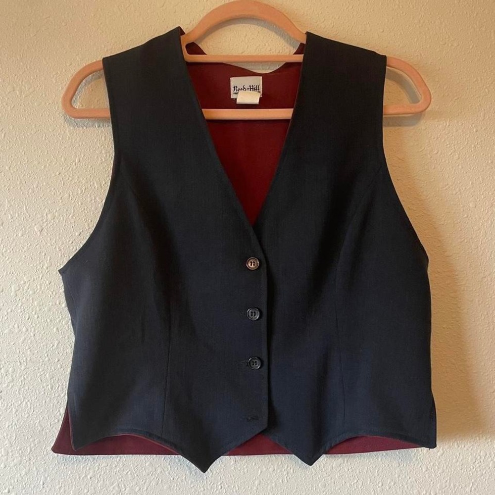 Vintage 80s / 90s Navy Blue Chic Vest‎